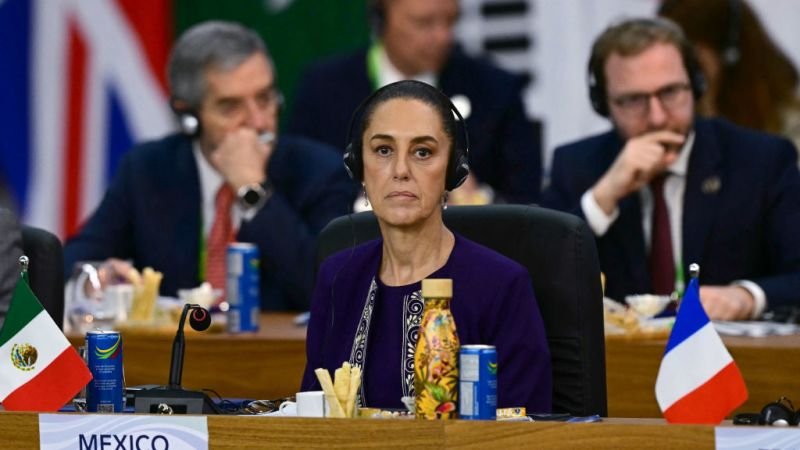 Claudia Sheinbaum sugiere en el G20 que los países dediquen el 1% de su gasto militar a un programa global de reforestación