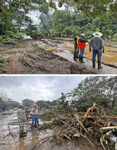 Las intensas lluvias provocan el desbordamiento de dos ríos en Veracruz por falta de desazolve.